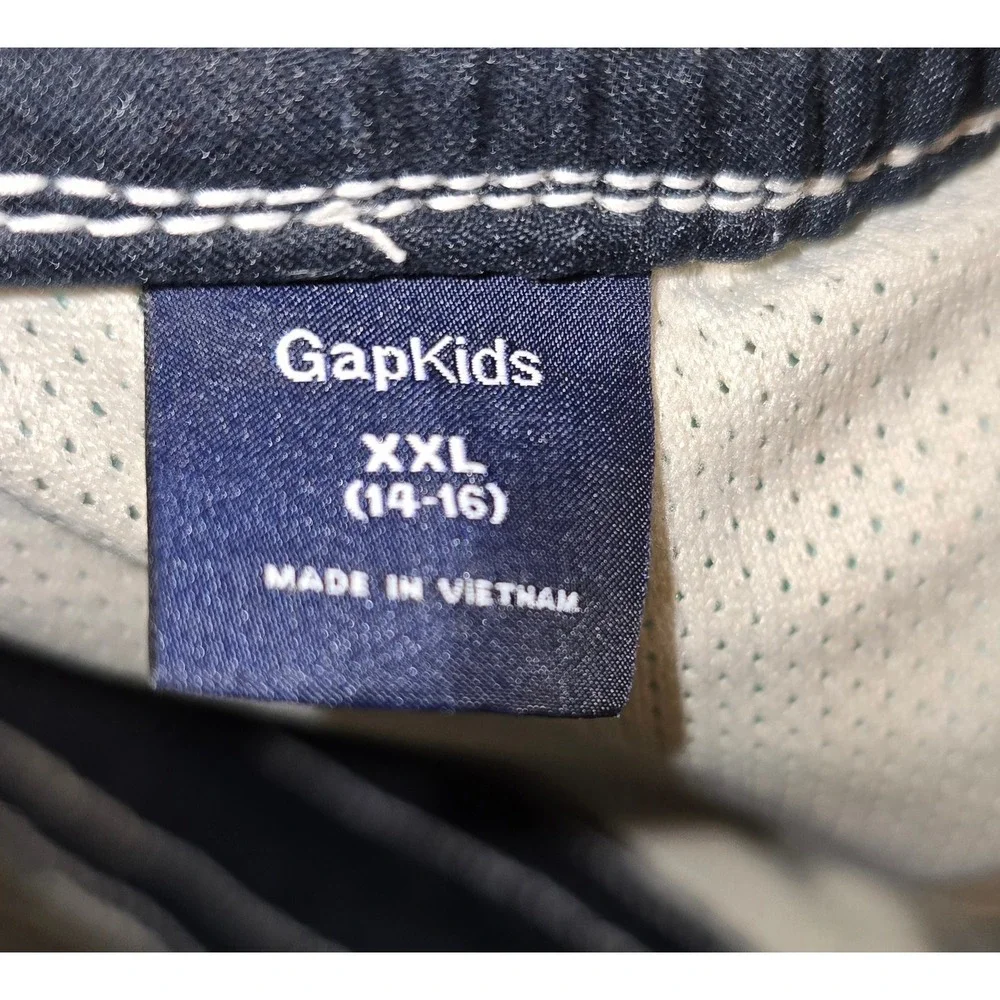 Gap Kids Boys XXL 14-16 Shark Print Swim Trunks Teal Green Board Shorts G86 Surf
